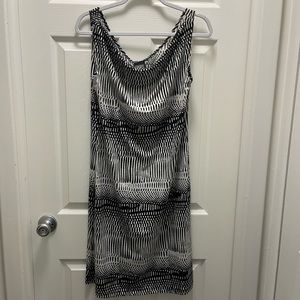 Tampa Clear Sequin Patterned Dress with Cowl Neck